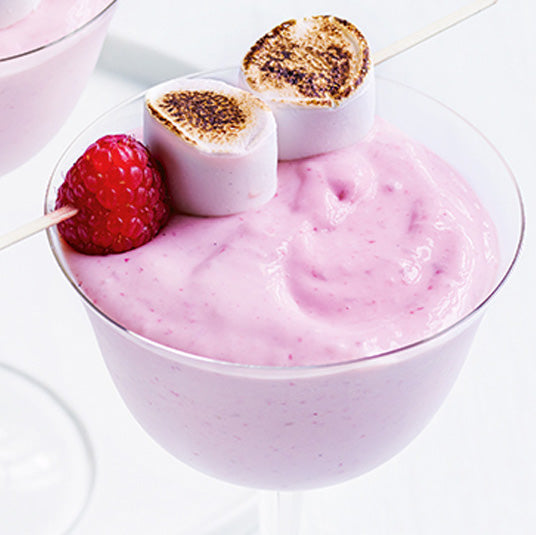 Strawberries and cream marshmallow cocktail