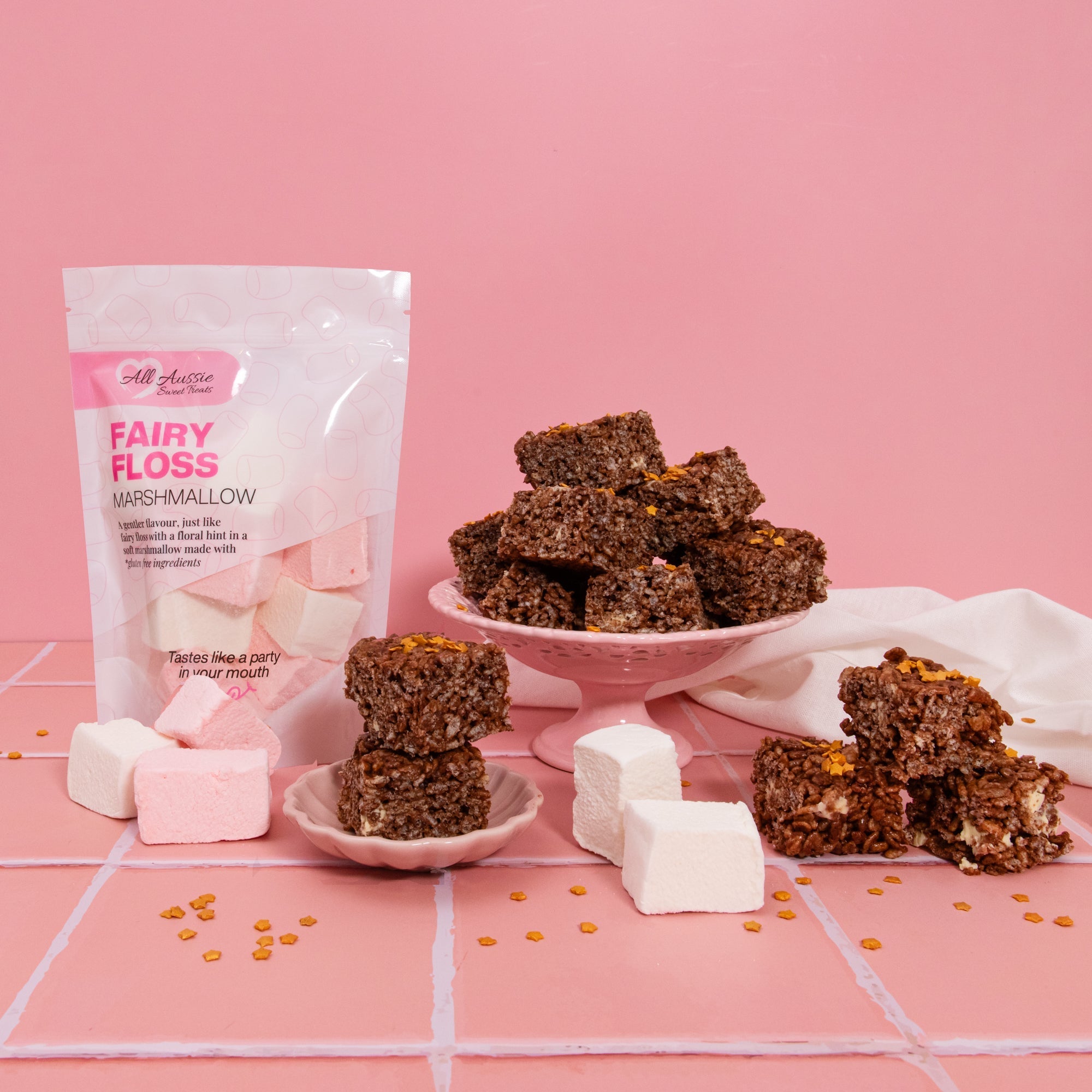Chocolate Rice Bubble Marshmallow Bites