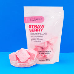 A packet of strawberry marshmallows